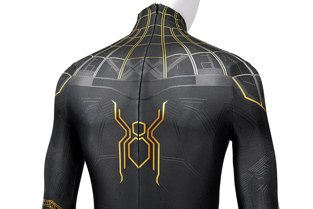 NEW Spider-Man No Way Home Cosplay Costume | Black Gold Jumpsuit