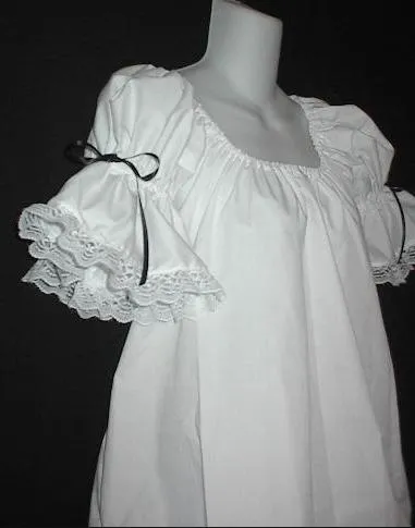Pirate Chemise Top w/ Bows & Lace