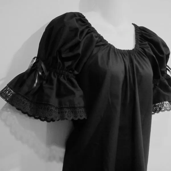 Pirate Chemise Top w/ Bows & Lace