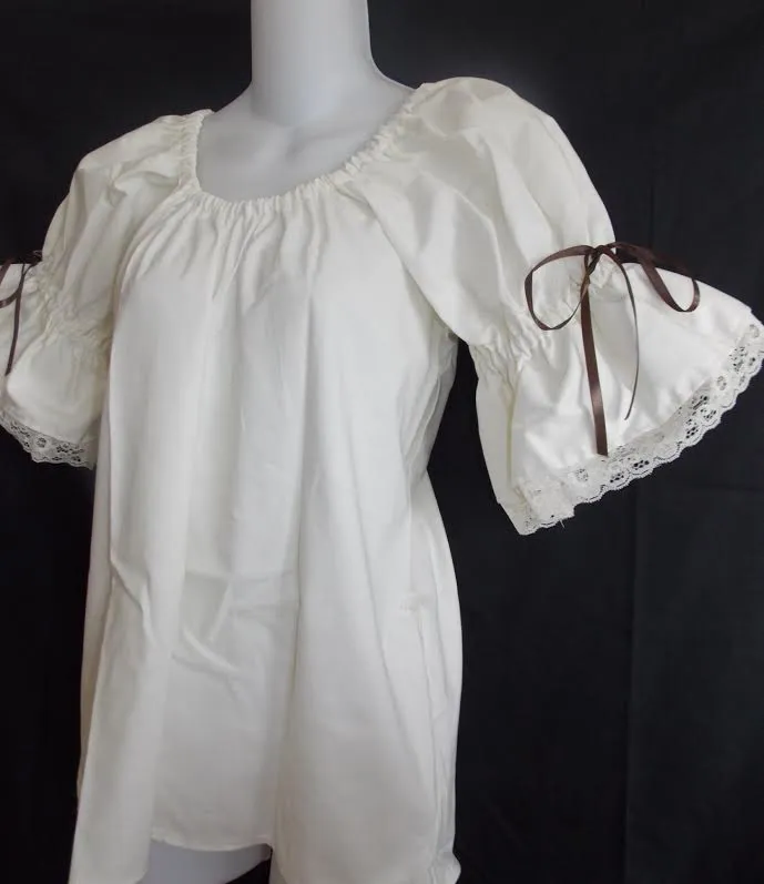 Pirate Chemise Top w/ Bows & Lace
