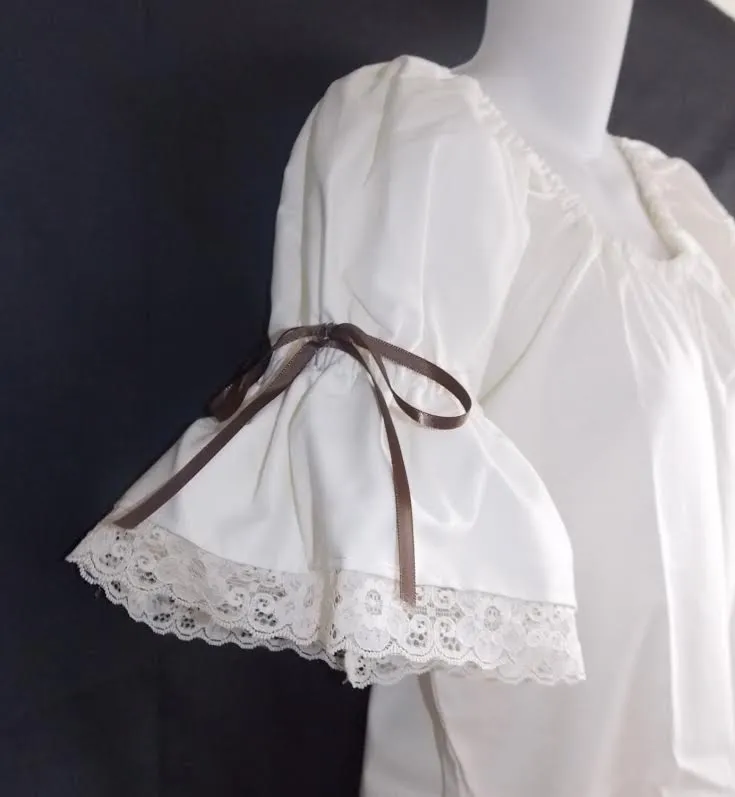 Pirate Chemise Top w/ Bows & Lace