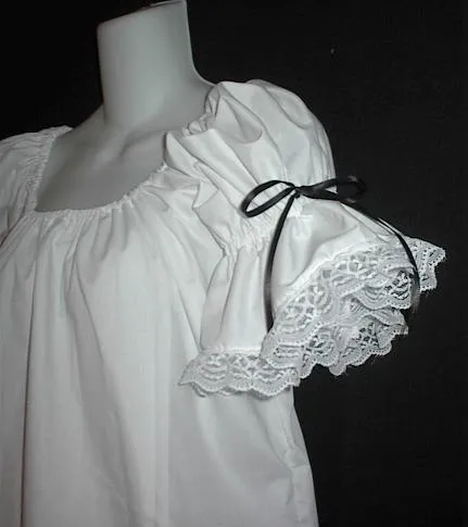 Pirate Chemise Top w/ Bows & Lace