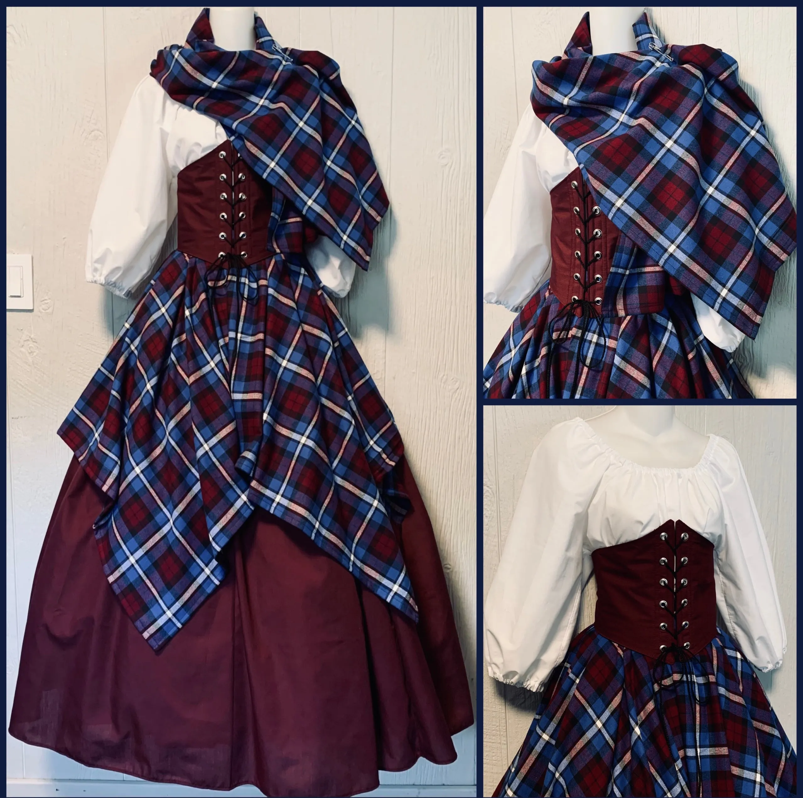 Plaid Fantasy Cincher Set