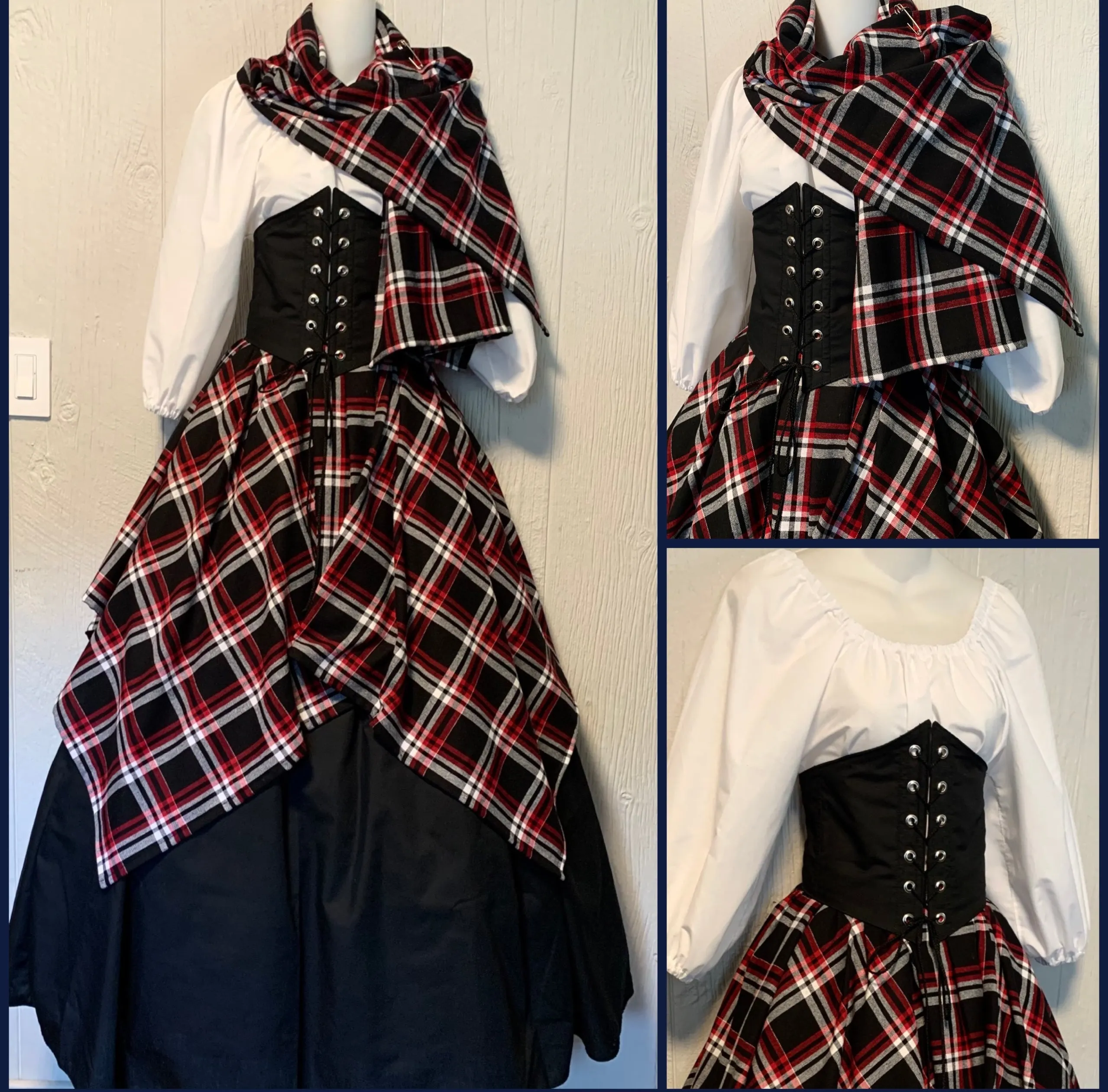 Plaid Fantasy Cincher Set