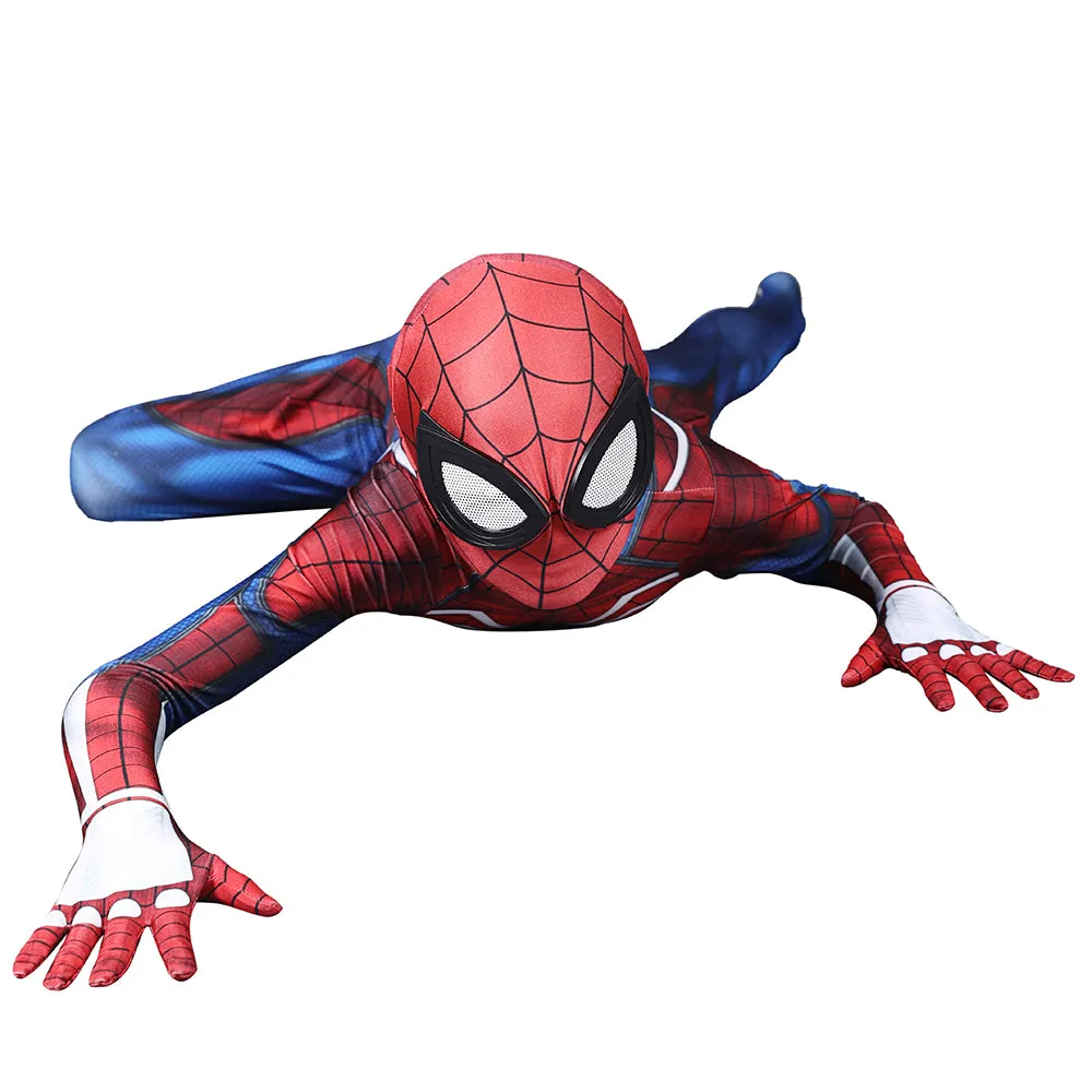 PS4 Spider-Man Spiderman Jumpsuit Cosplay Costume Kids Adults