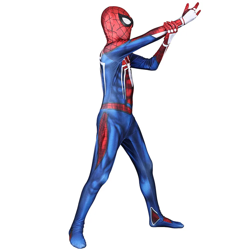 PS4 Spider-Man Spiderman Jumpsuit Cosplay Costume Kids Adults