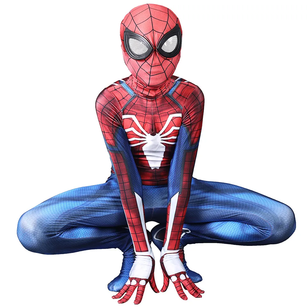 PS4 Spider-Man Spiderman Jumpsuit Cosplay Costume Kids Adults