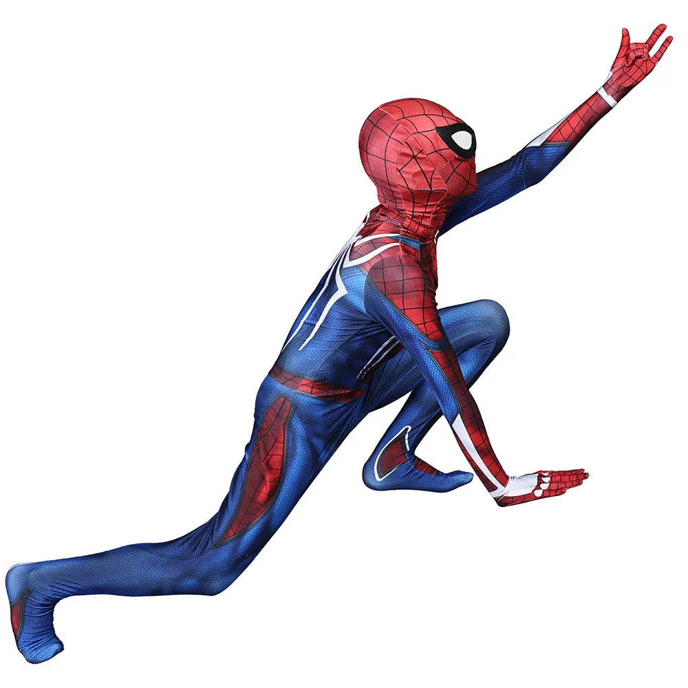 PS4 Spider-Man Spiderman Jumpsuit Cosplay Costume Kids Adults
