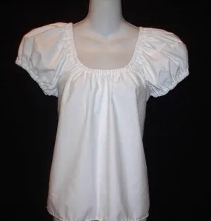 Puff Sleeve Peasant Chemise Top
