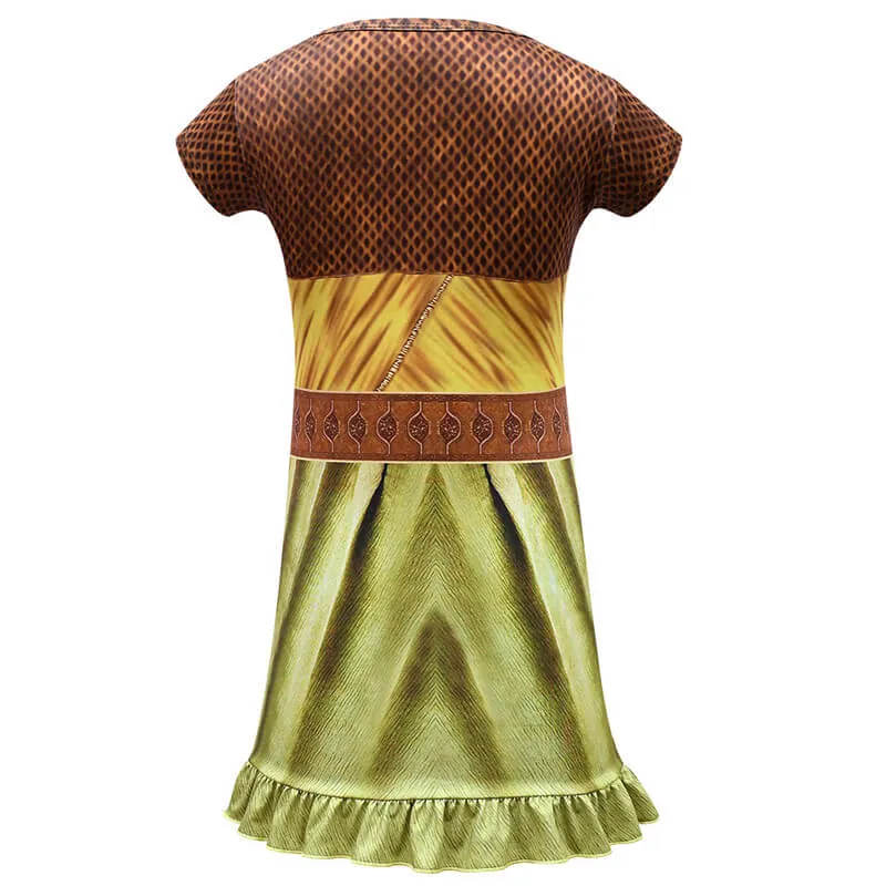Raya and The Last Dragon Costume Girls Cartoon Printed Princess Dress
