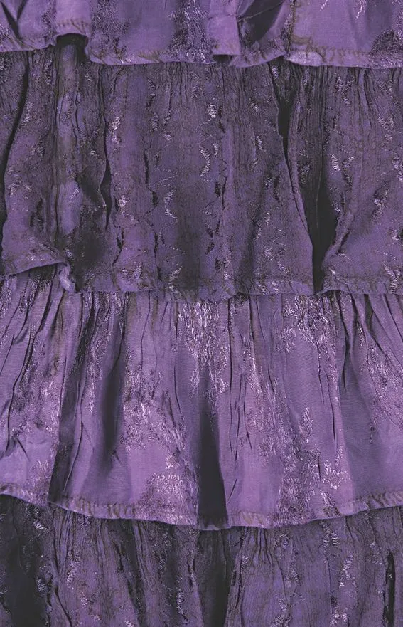 Rayon Ruffle Stone Washed Skirt