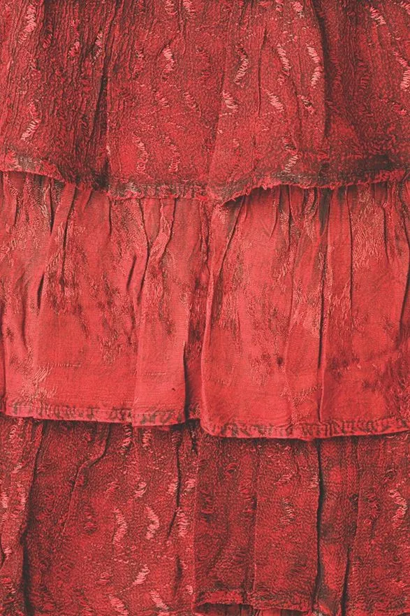Rayon Ruffle Stone Washed Skirt