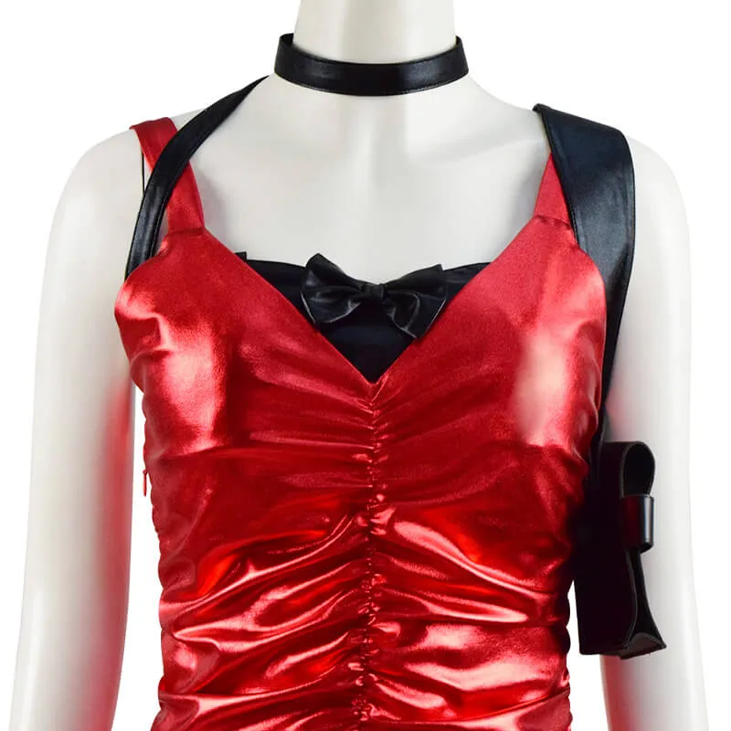 Resident Evil 2 Remake Ada Wong Cosplay Costume Red Dress Outfit For Sale