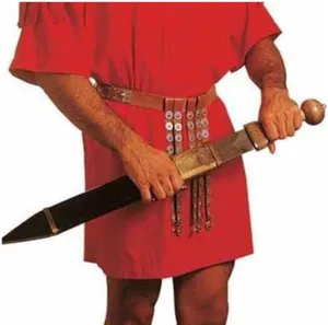 Roman Belt with Hanging Leather Strips