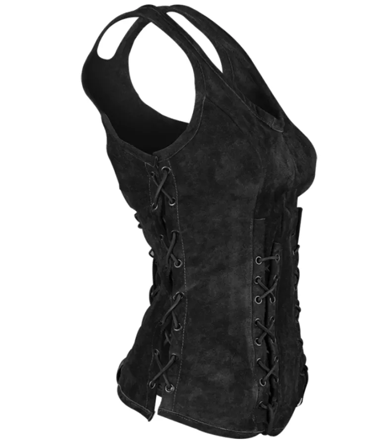 Sarina Suede Bodice
