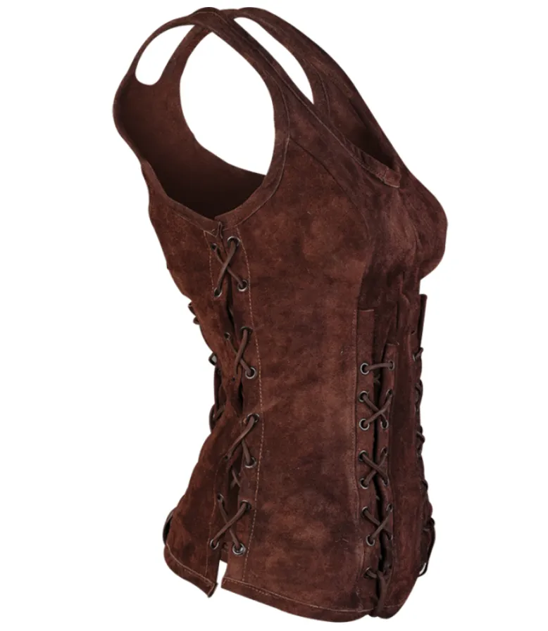 Sarina Suede Bodice