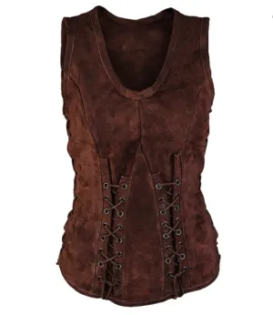 Sarina Suede Bodice