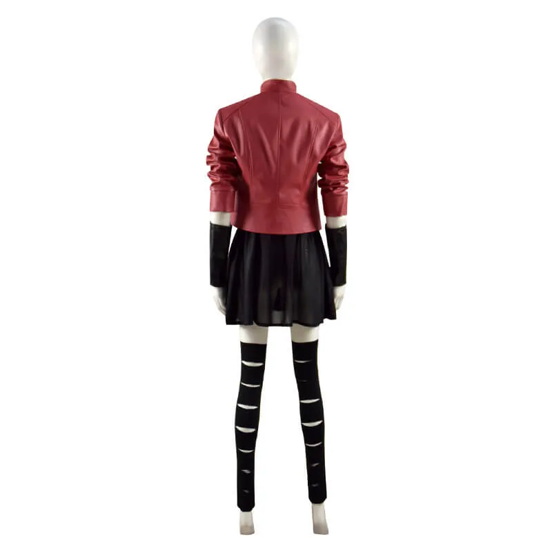 Scarlet Witch Red Jacket Avengers 2 Age of Ultron Wanda Maximoff Cosplay Costume