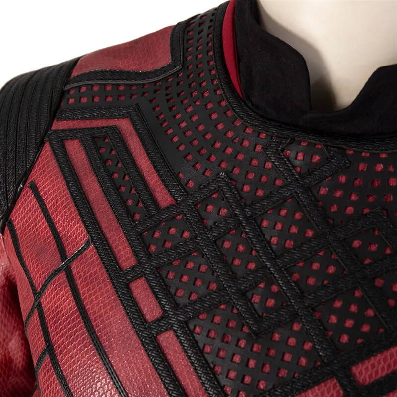 Shang Chi Costumes Red Jacket Master of Kung Fu Cosplay Outfit for Halloween ACcosplay