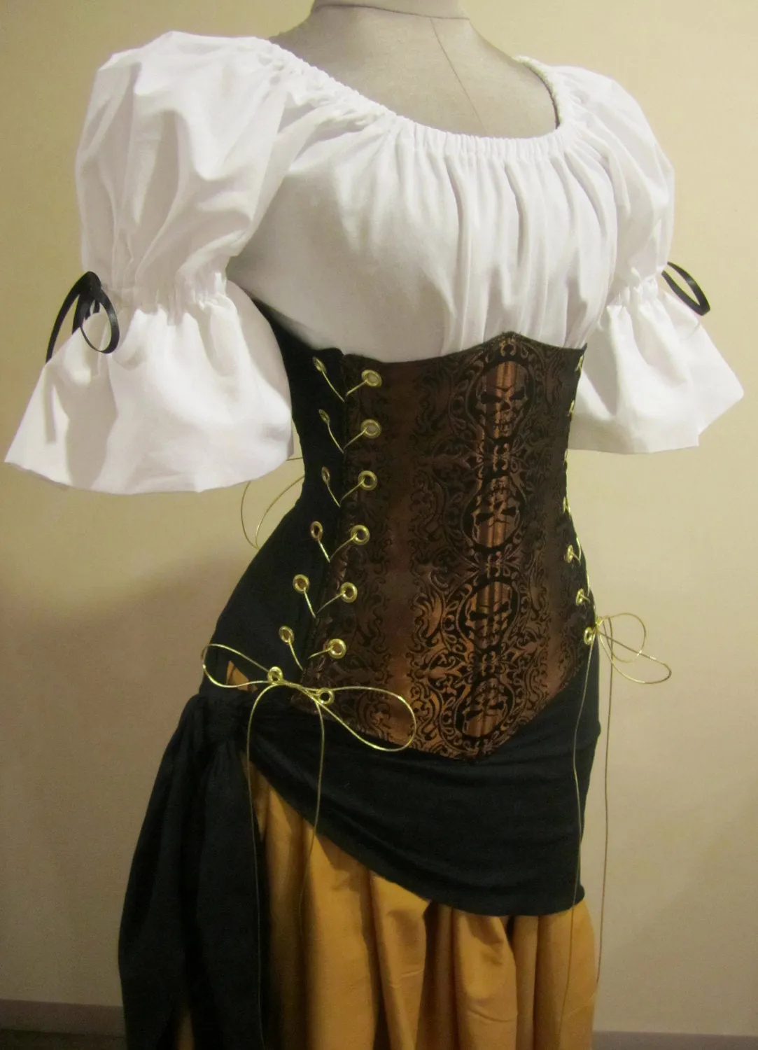 Skull Pirate Under-bust Corset