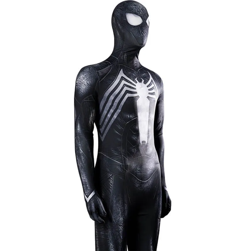 Spider-Man 2 Venom Symbiote Black Suit Cosplay Bodysuit Top Level