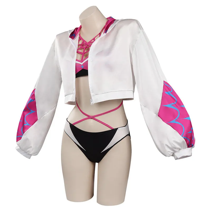 Spider-Man: Across The Spider-Verse Cosplay Gwen Stacy Costume Bathing Suit Swimsuit