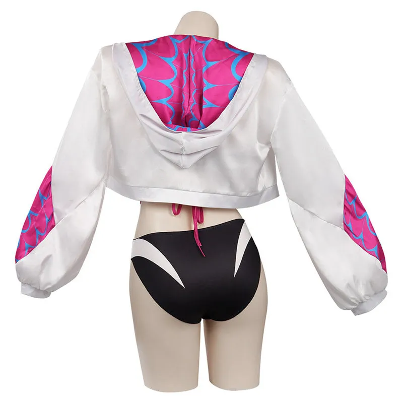 Spider-Man: Across The Spider-Verse Cosplay Gwen Stacy Costume Bathing Suit Swimsuit