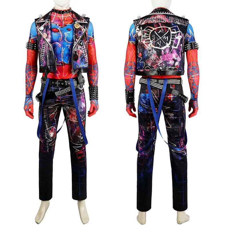 Spider-Man: Across the Spider-Verse Cosplay Hobie Brown Spider-Punk Costume Outfit
