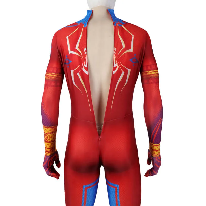 Spider-Man India Pavitr Prabhakar Jumpsuit Spider-Man Across the Spider-Verse 2023 Bodysuit Spiderman Costume