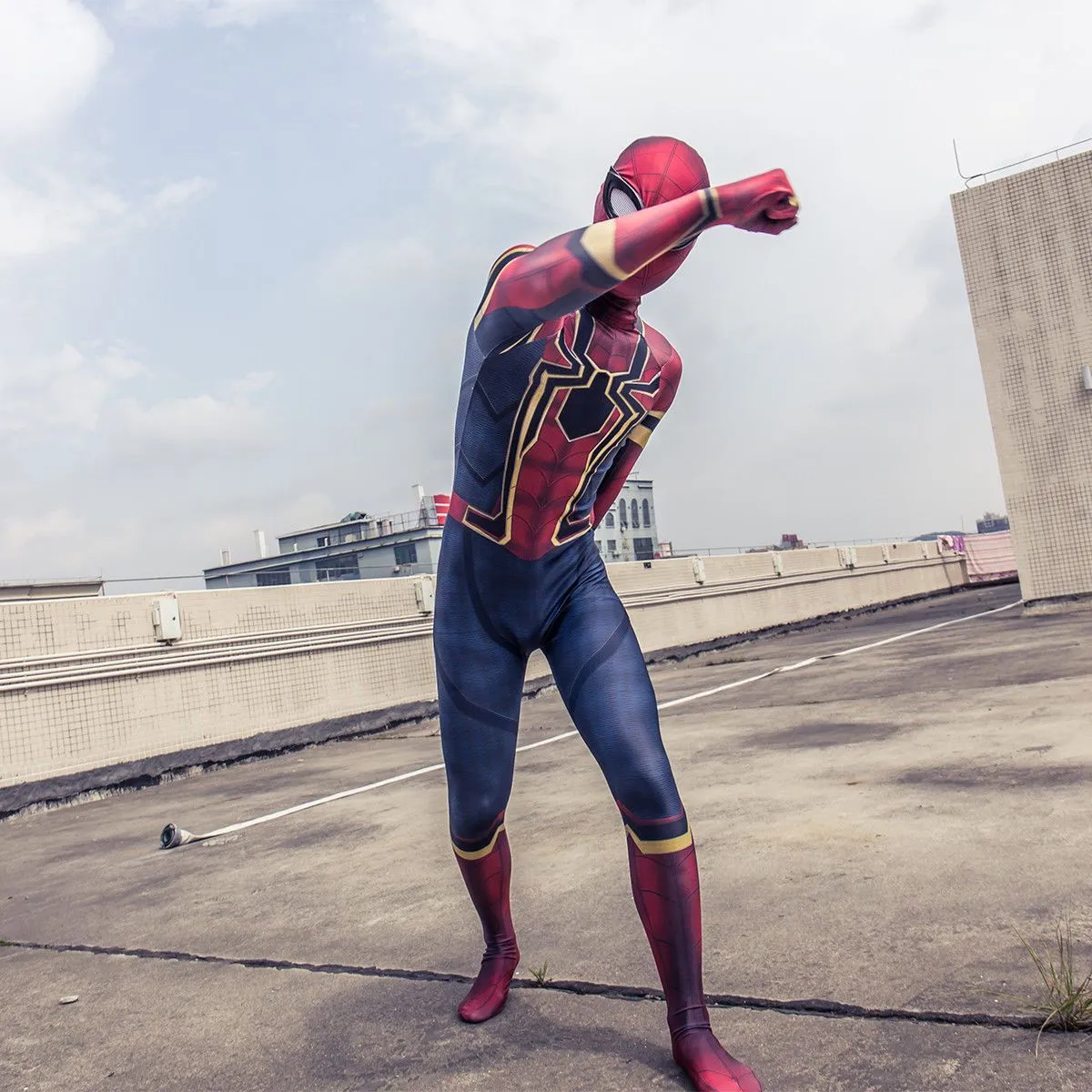 Spider-Man Infinity War Avengers 3 Kids Child Cosplay Costume Spiderman Jumpsuit