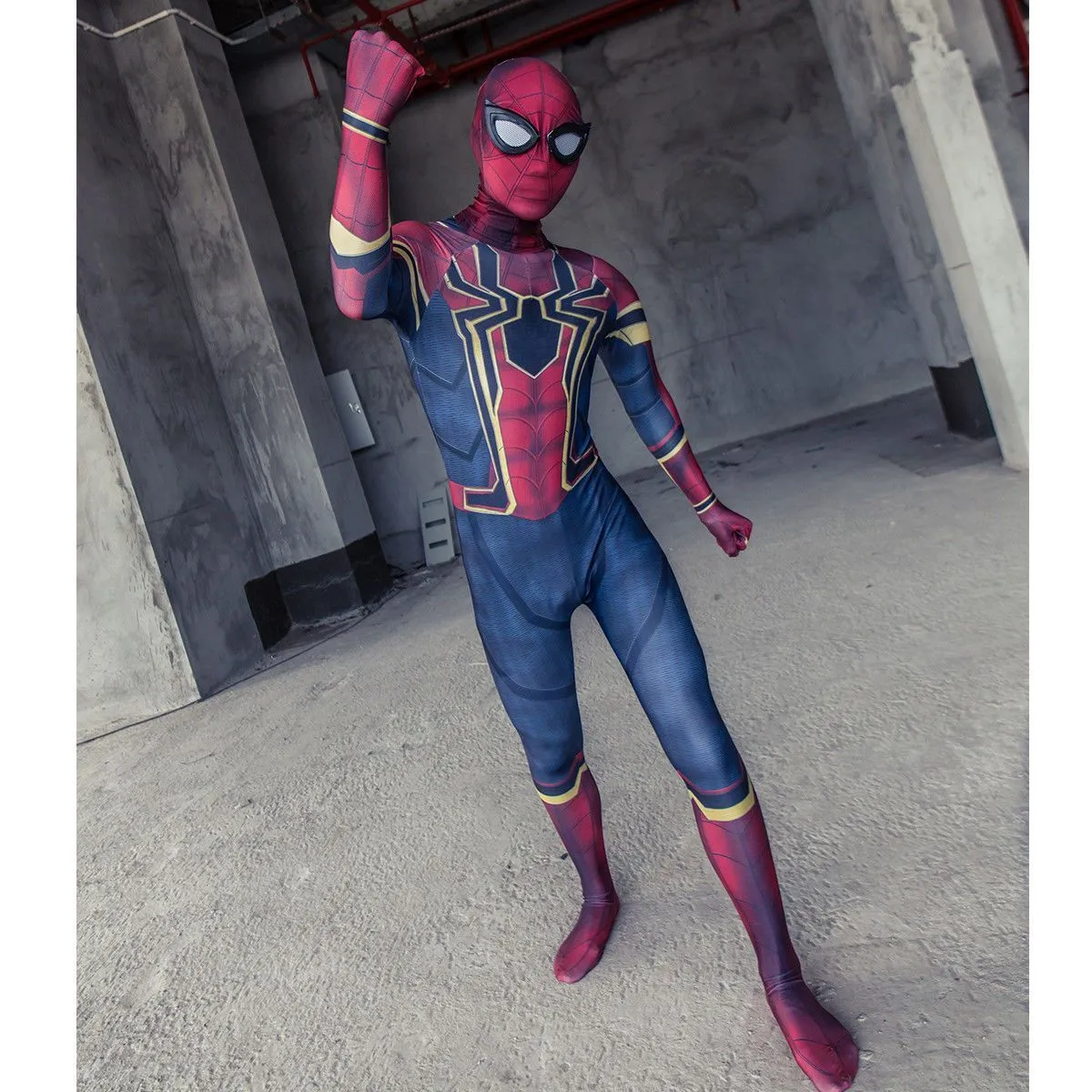 Spider-Man Infinity War Avengers 3 Kids Child Cosplay Costume Spiderman Jumpsuit