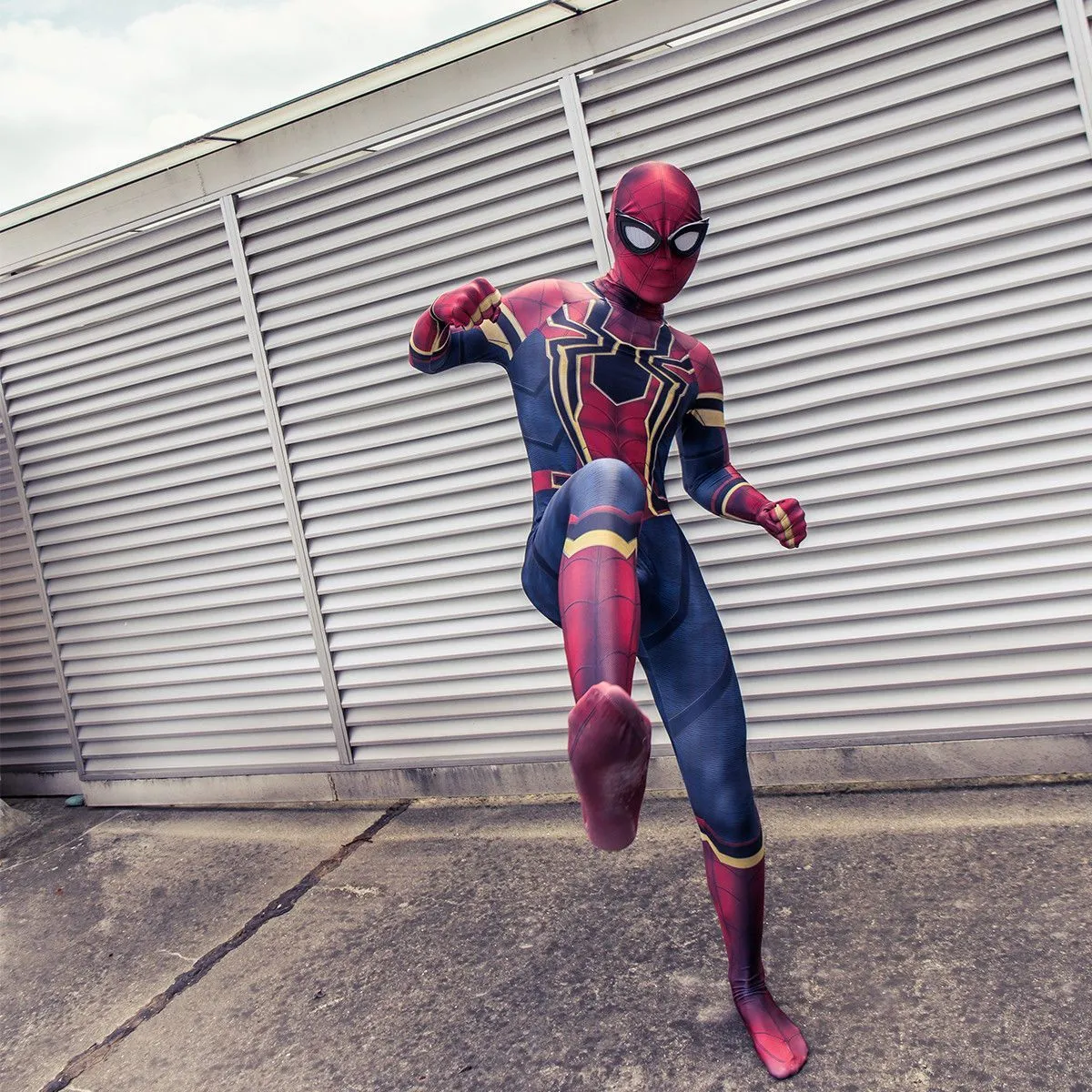 Spider-Man Infinity War Avengers 3 Kids Child Cosplay Costume Spiderman Jumpsuit