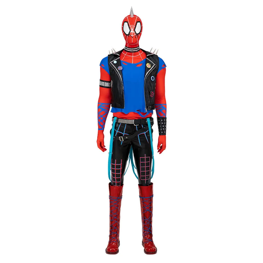 Spider-Punk Suit Spiderman Across The Spider Verse Bodysuit Halloween Costume 2023 ACcosplay