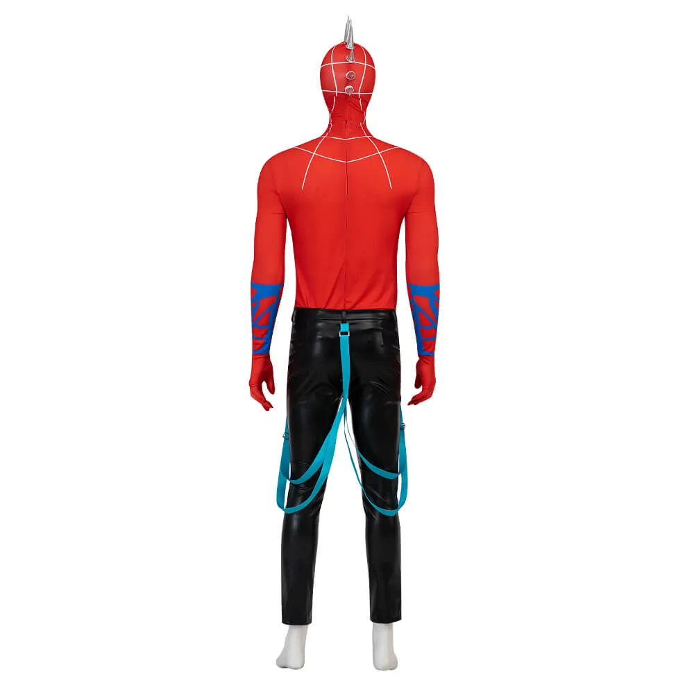 Spider-Punk Suit Spiderman Across The Spider Verse Bodysuit Halloween Costume 2023 ACcosplay