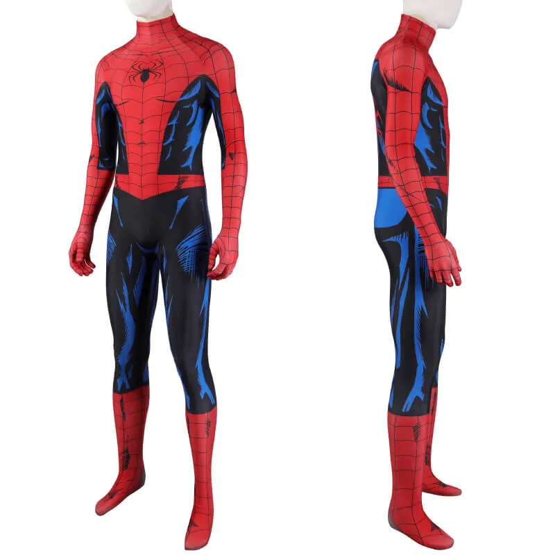 Spiderman PS5 Vintage Comic Book Suit Spiderman Classic Bodysuit Cosplay Costume