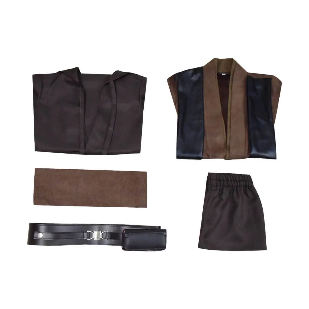 Star Wars Costumes Kids Obi-Wan Cosplay Costume Full Set Jedi Tunic Cloak Outfit Deluxe