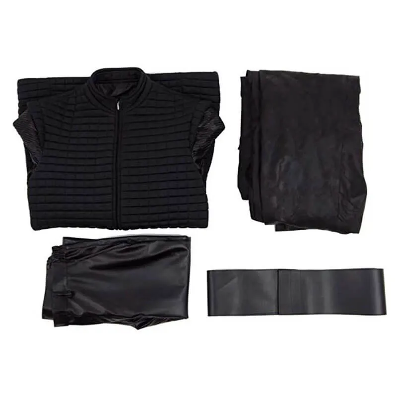 Star Wars Kylo Ren Cosplay Costume Halloween PU Outfits with Cloak for Men