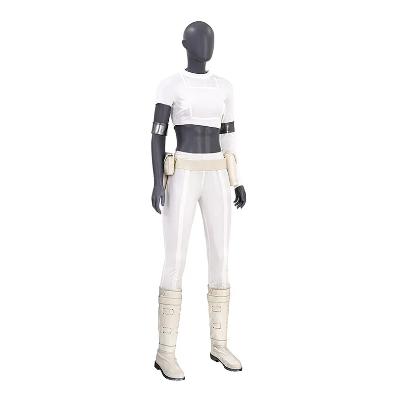 Star Wars Padme Amidala White Cosplay Costume Attack of the Clones Halloween Suit ACcosplay