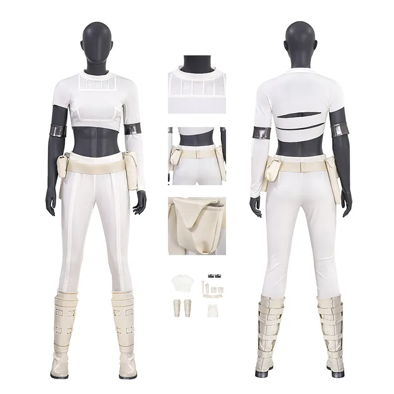 Star Wars Padme Amidala White Cosplay Costume Attack of the Clones Halloween Suit ACcosplay