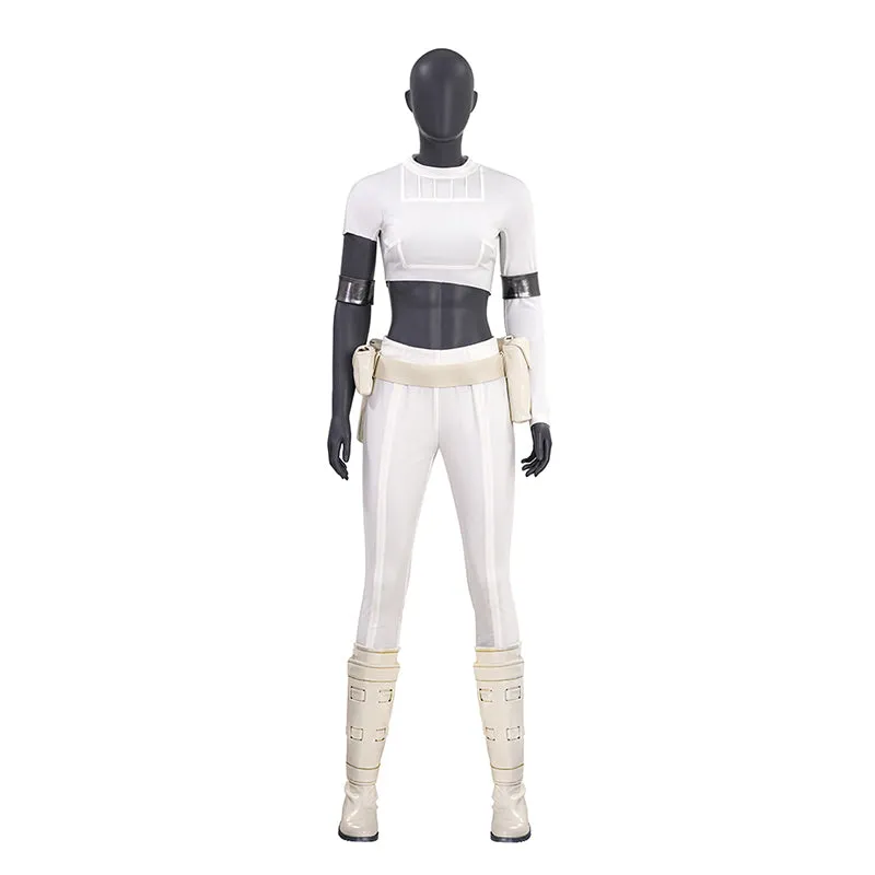 Star Wars Padme Amidala White Cosplay Costume Attack of the Clones Halloween Suit ACcosplay