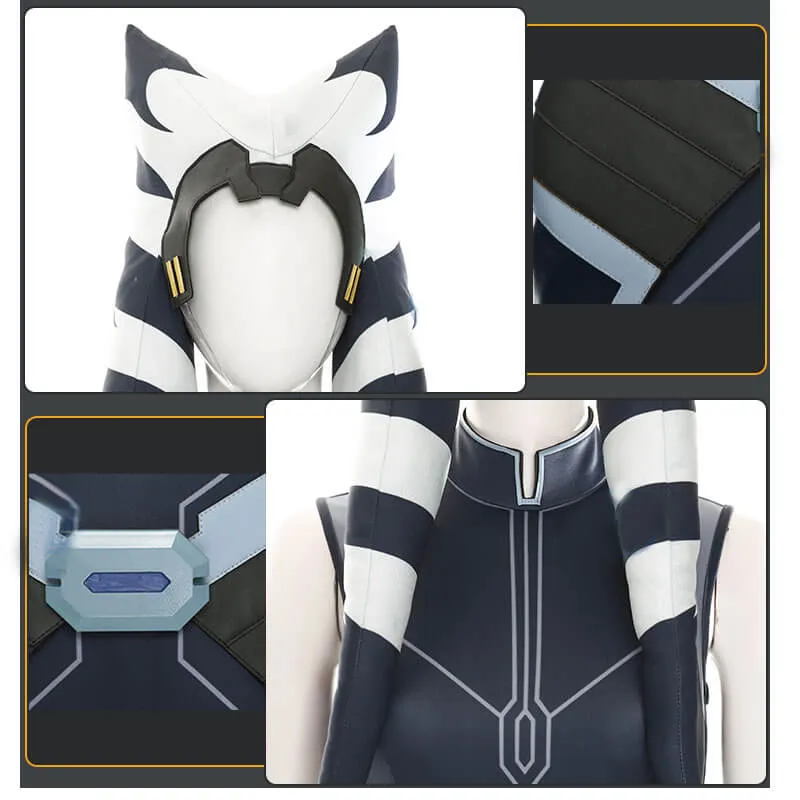 Star Wars The Clone Wars Ahsoka Tano Cosplay Costume Full Set Outfit
