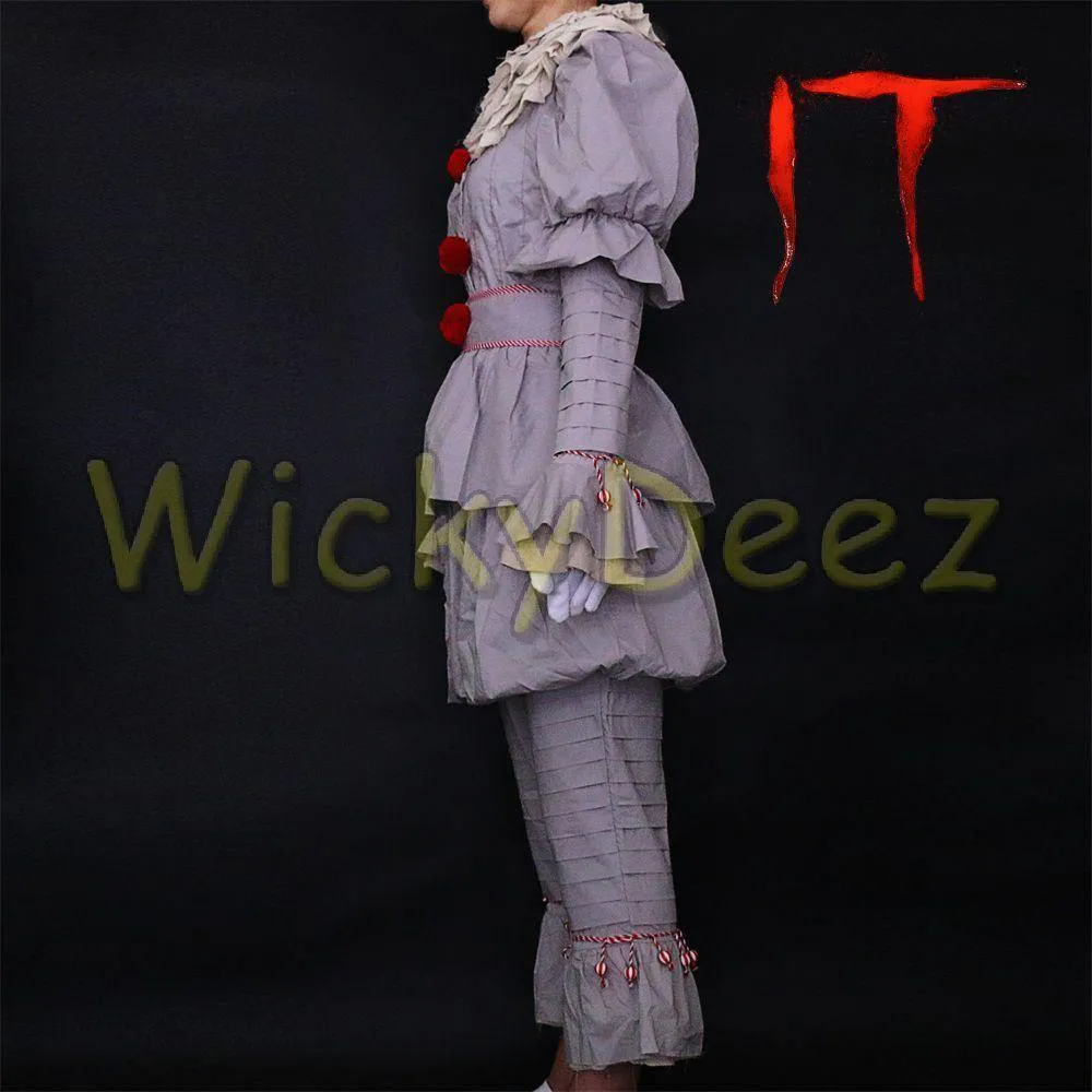 Stephen King's It Pennywise Full Cosplay Costume Halloween Suit
