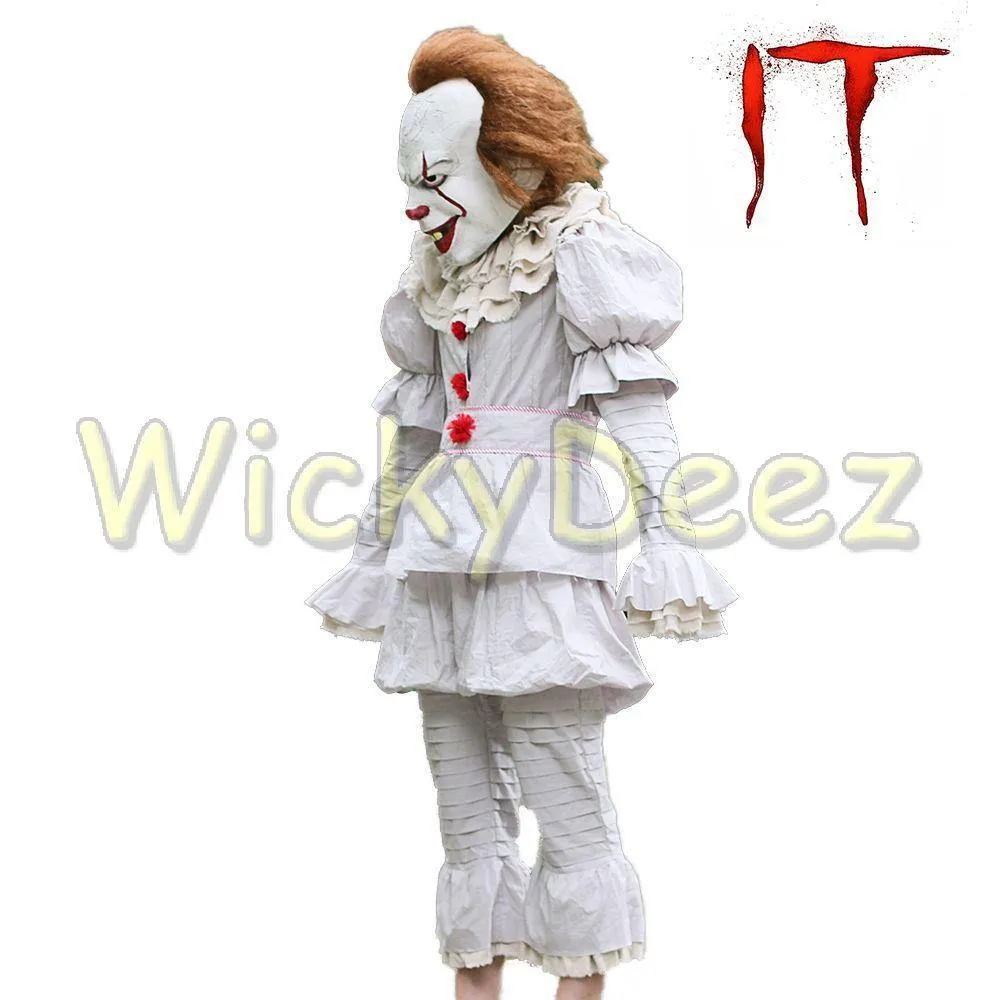 Stephen King's It Pennywise Full Cosplay Costume Halloween Suit