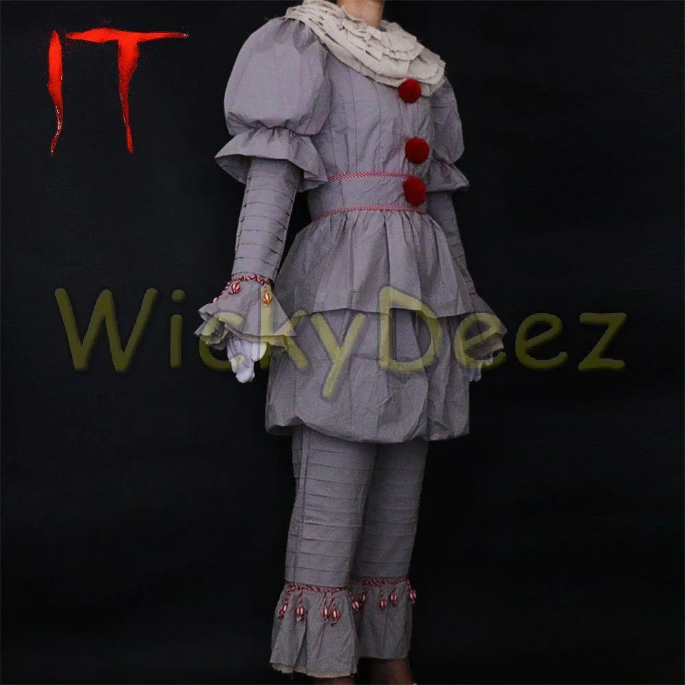 Stephen King's It Pennywise Full Cosplay Costume Halloween Suit