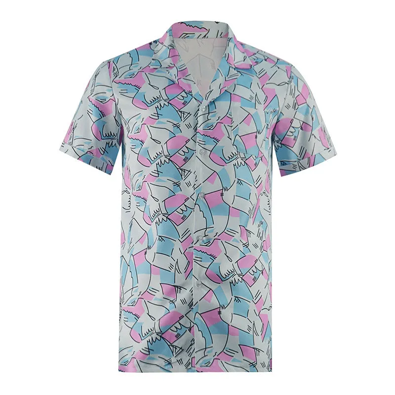 Stranger Things Jim Hopper Costume Hawaiian Shirt Button Down Shirt