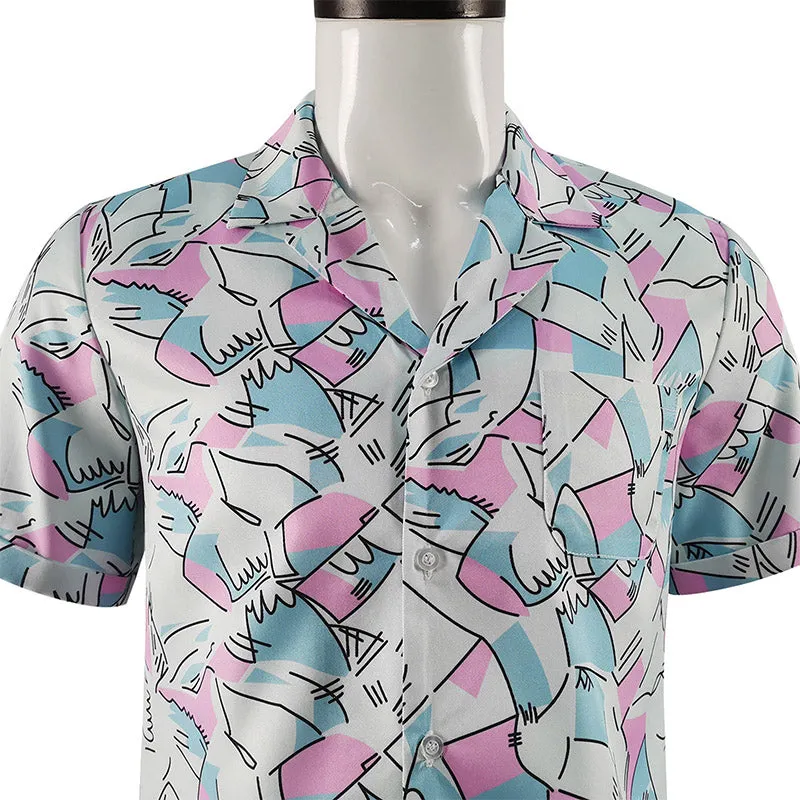 Stranger Things Jim Hopper Costume Hawaiian Shirt Button Down Shirt