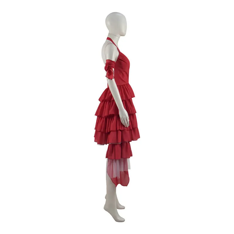 Suicide Squad 2021 Movie Harley Quinn Cosplay Costume Red Dress