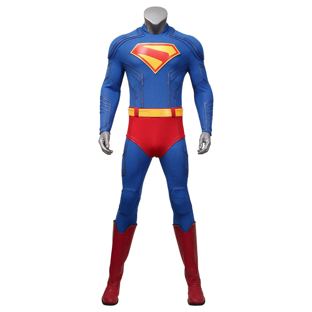 Superman Cosplay Costume Superhero Superman Clark Kent Jumpsuit Cape Suit