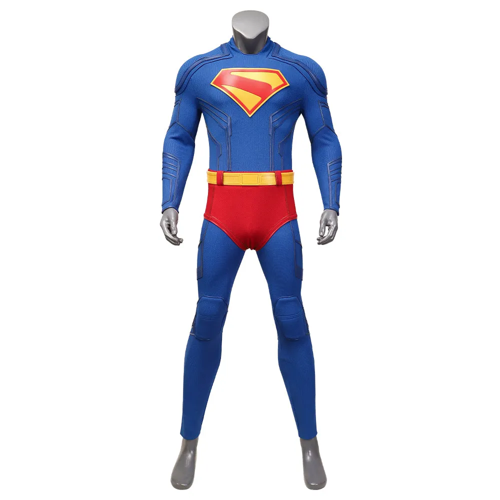 Superman Cosplay Costume Superhero Superman Clark Kent Jumpsuit Cape Suit