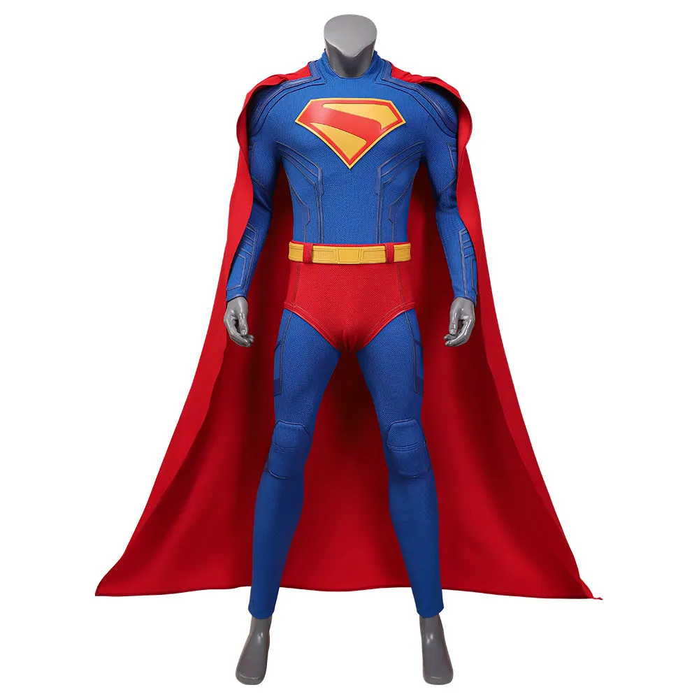 Superman Cosplay Costume Superhero Superman Clark Kent Jumpsuit Cape Suit